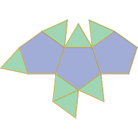 Icosaedro tridiminudo aumentado (J64)