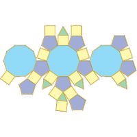 Rombicosidodecaedro tridiminudo (J83)