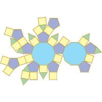 Rombicosidodecaedro girobidiminudo (J82)