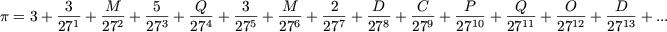 p = 3+ -3- + M--+  5--+ -Q-+  -3-+ -M- + -2-+ -D- + C--+ -P- + -Q--+ -O--+  D---+ ...
       270   271   272   273   274  275   276  277   278  279   2710  2711   2712