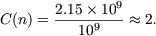 2.15 109C(n) = ---109--- ~~  2.